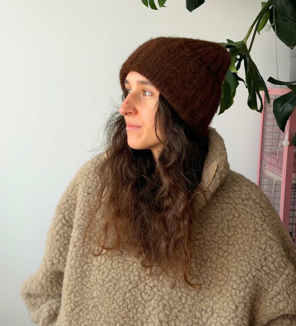 SNUGG Mütze mit Alpaka-Wolle - hafer