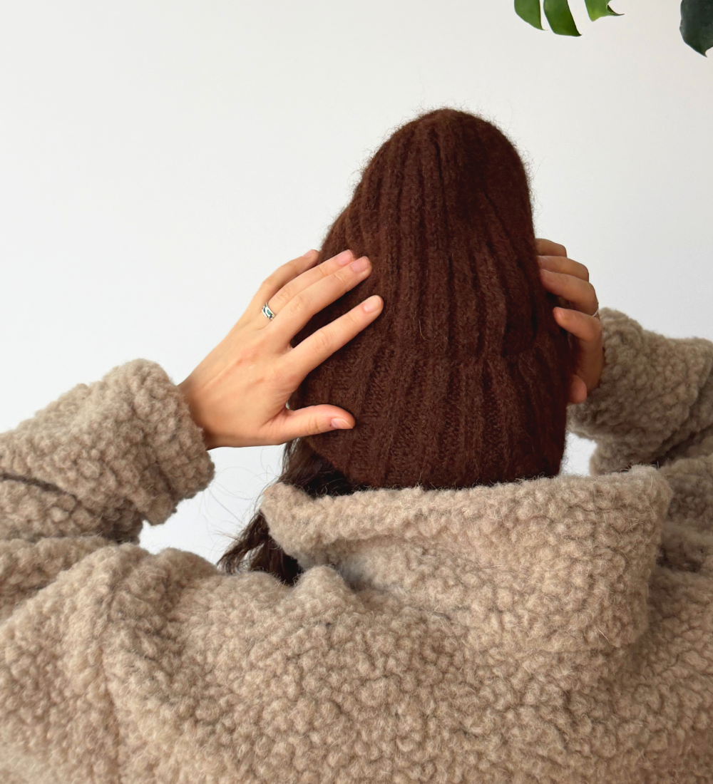 SNUGG Mütze mit Alpaka-Wolle - hafer
