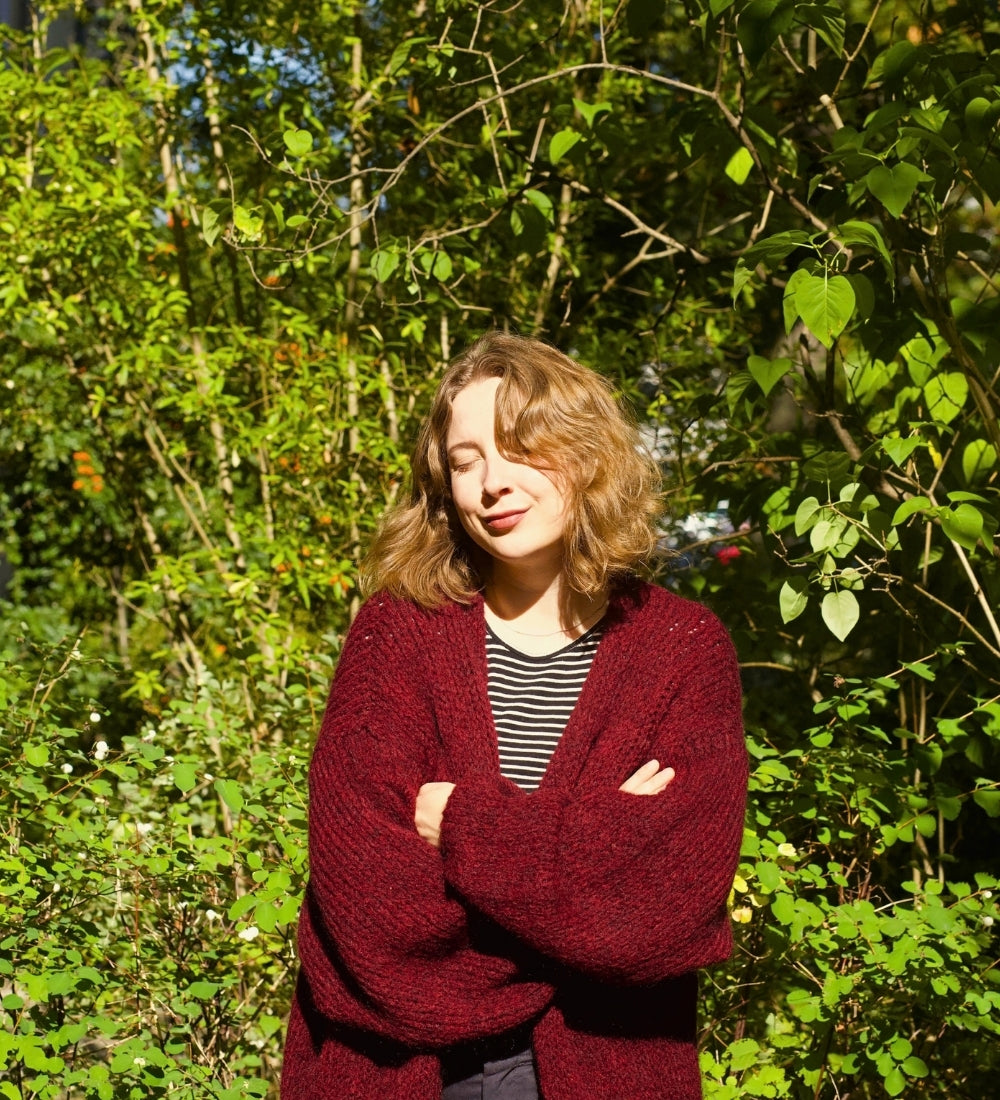 ROSA Weicher Cardigan mit Merinowolle und Mohair - beige