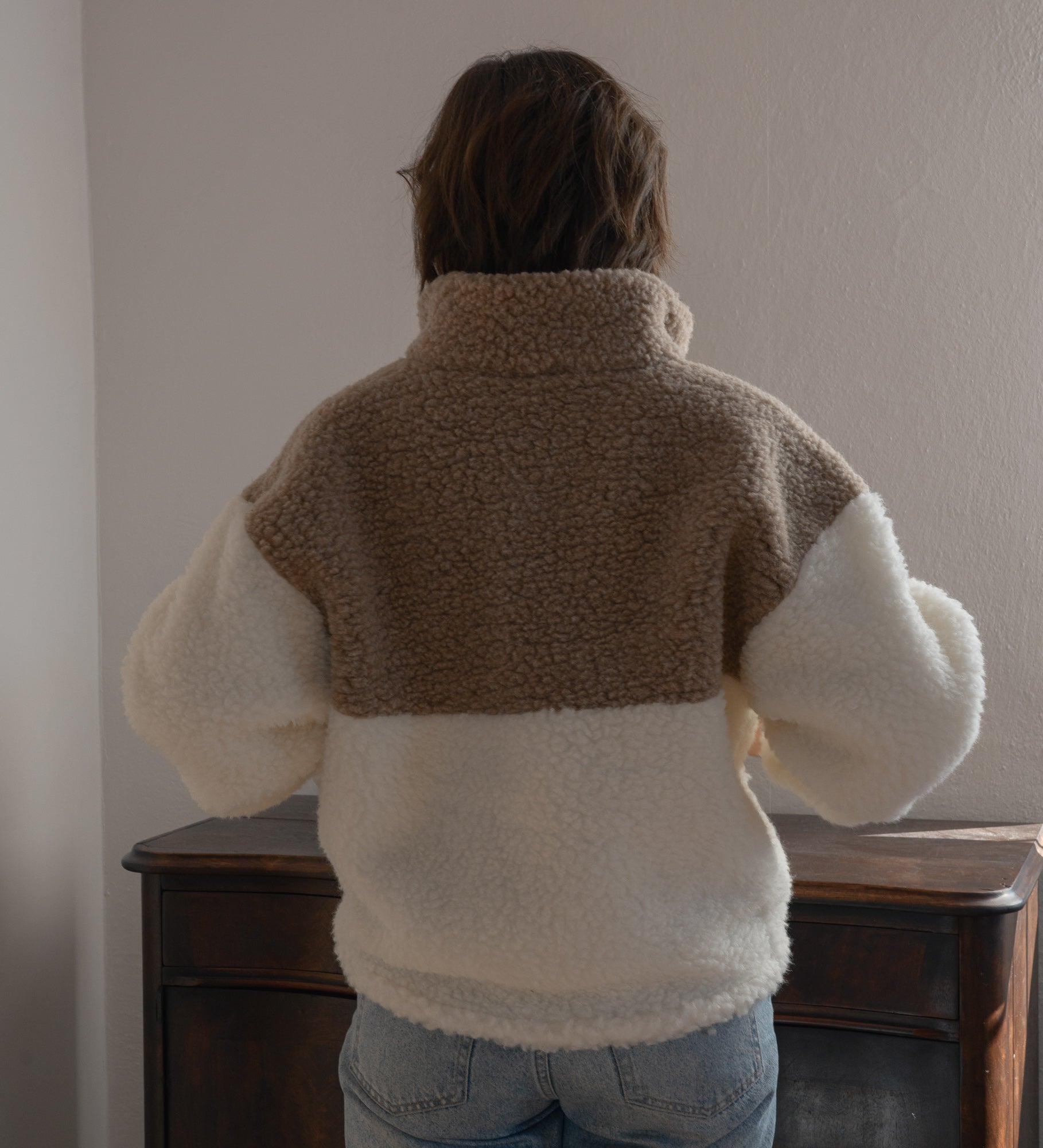 ESME Dwukolorowy polar z wełny merino