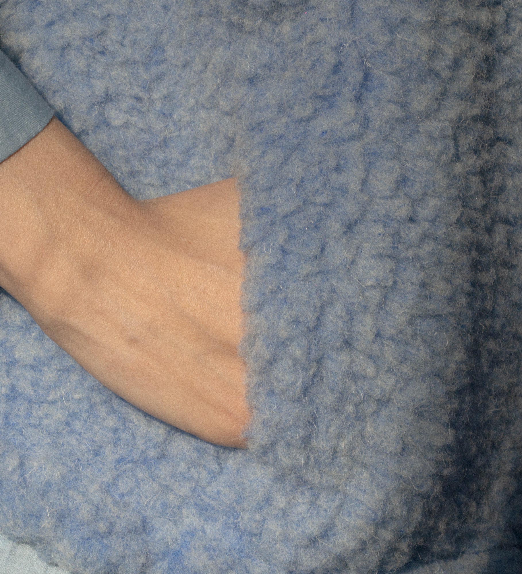 RUNA Kamizelka przez głowę z wełny merino - błękit