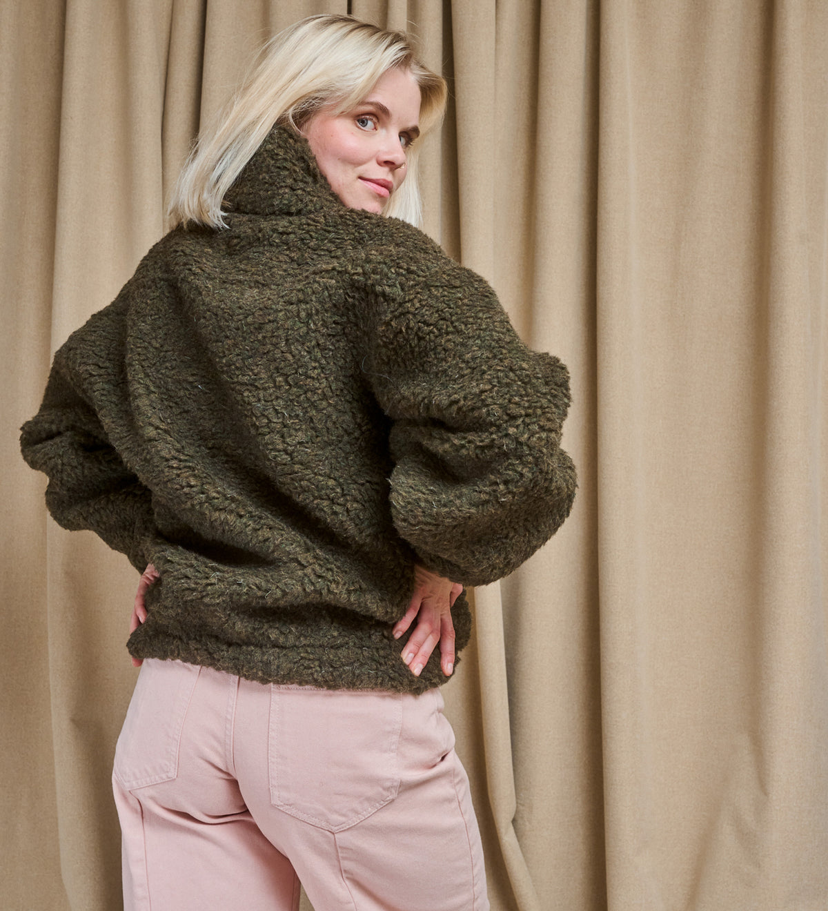 MYRRA Polarfleece aus Merinowolle - Eisblau