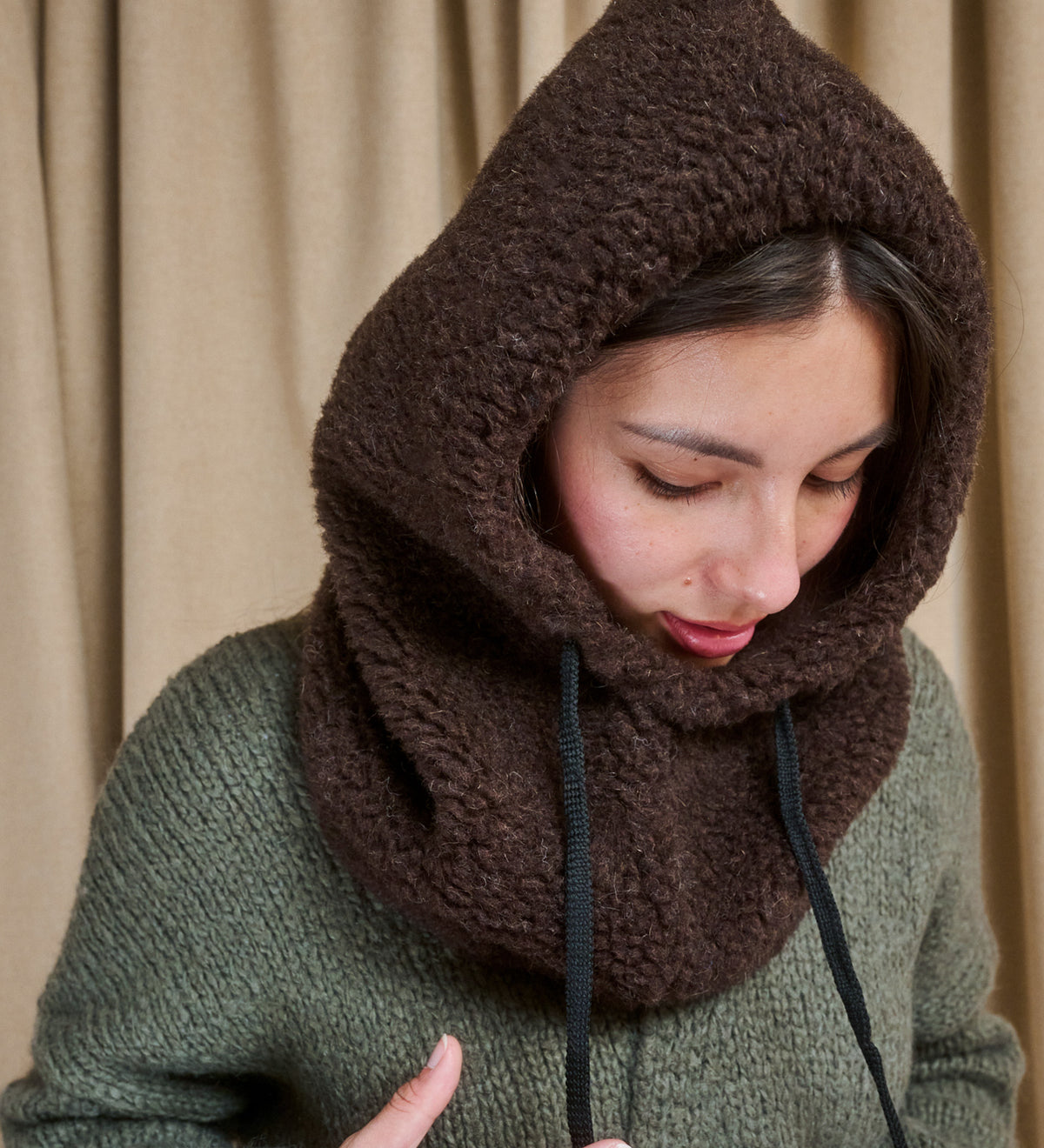 YKKE Sherpa Fleece Balaclava - Chocolate Brown