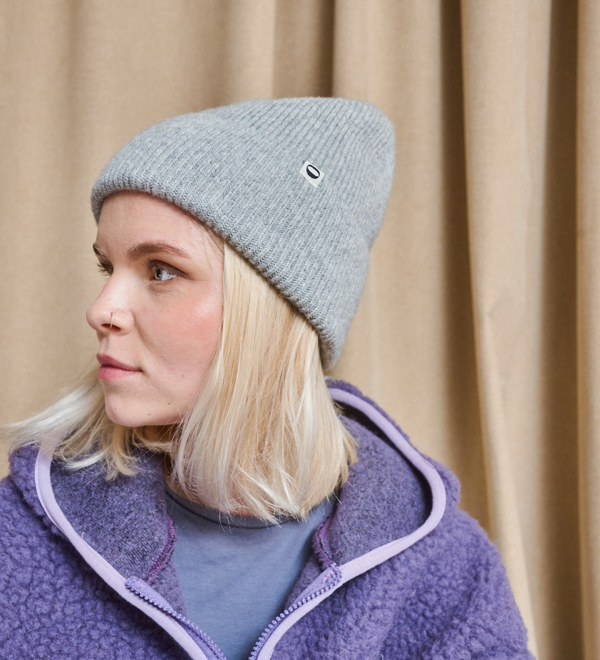 SKADI merino wool hat - grey