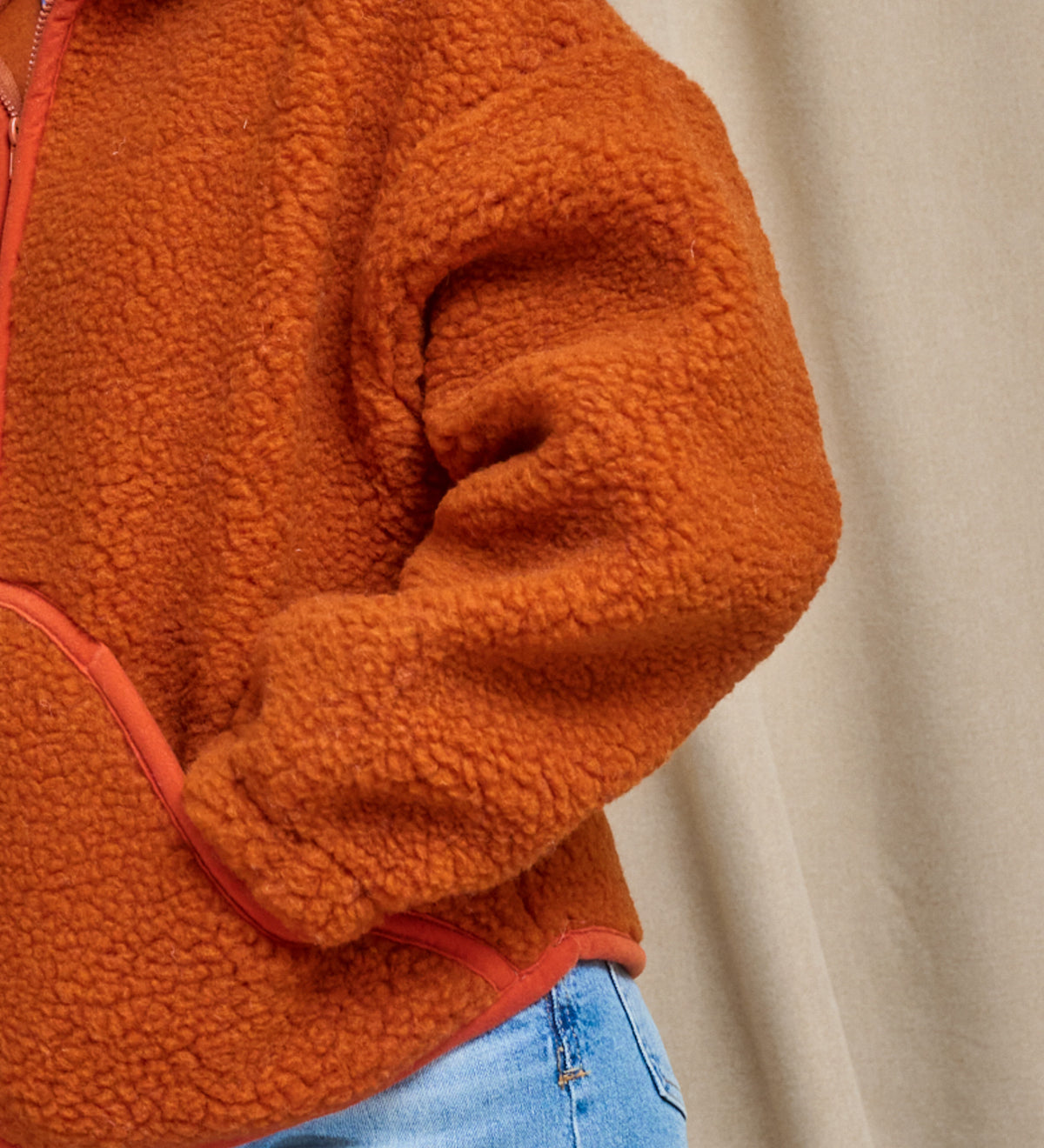 MIŚ wool hooded jacket - ecru
