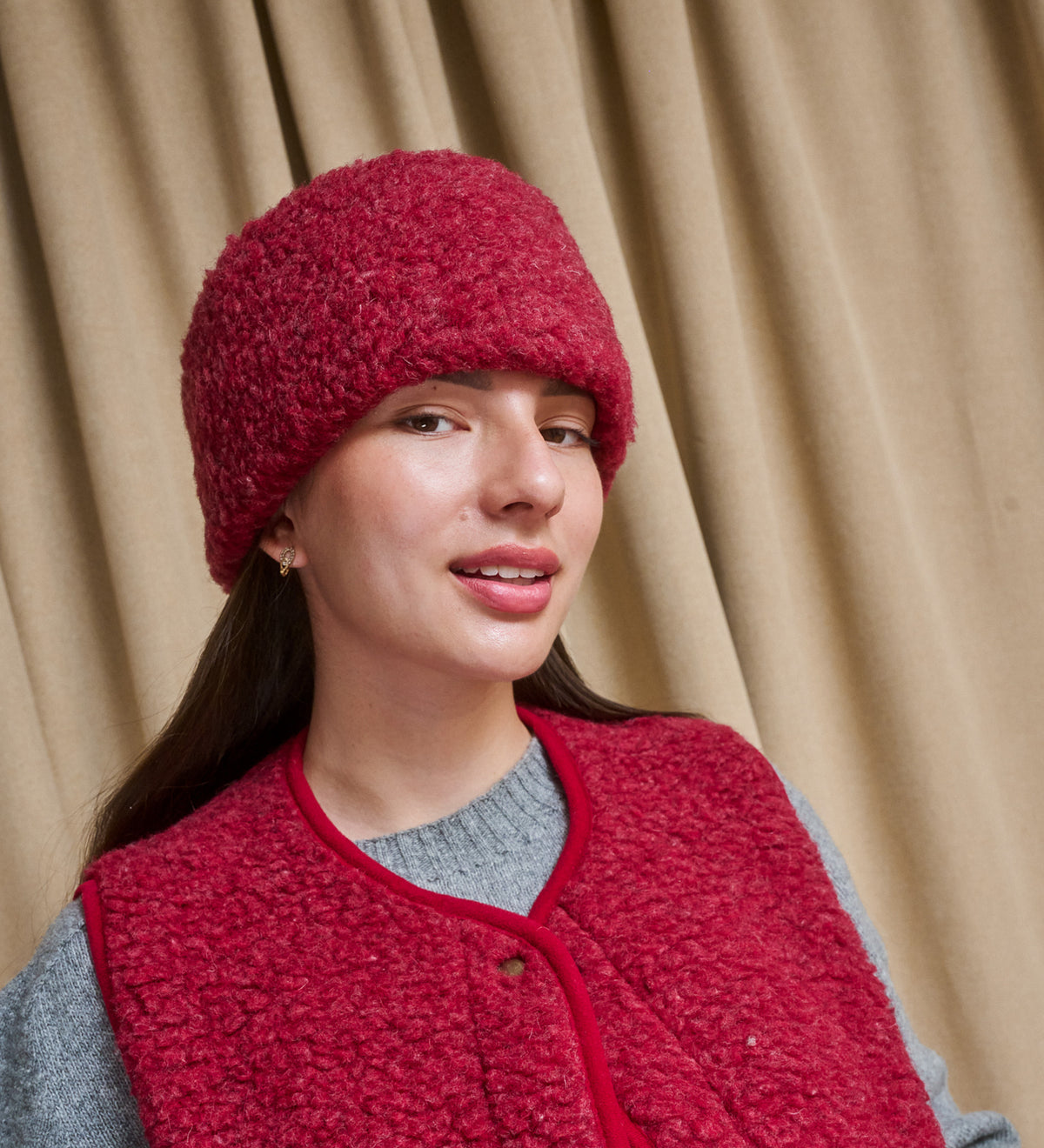 DAGGRY merino wool headband - bordeaux