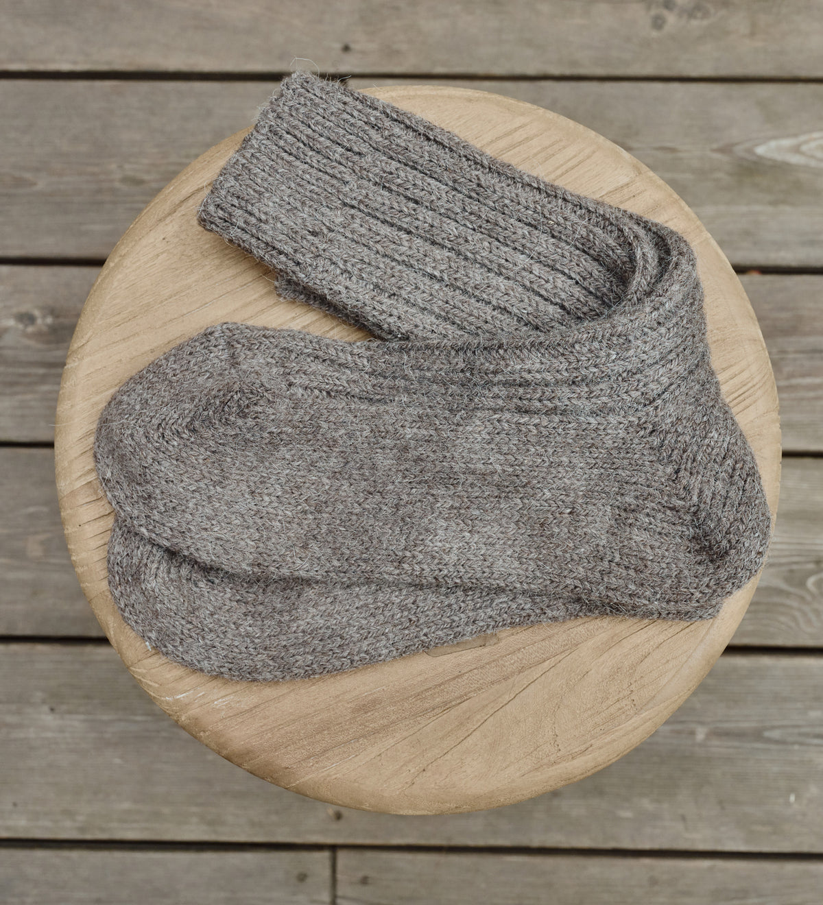 BJORN Wollsocken aus Alpaka- und Schafwolle – braun