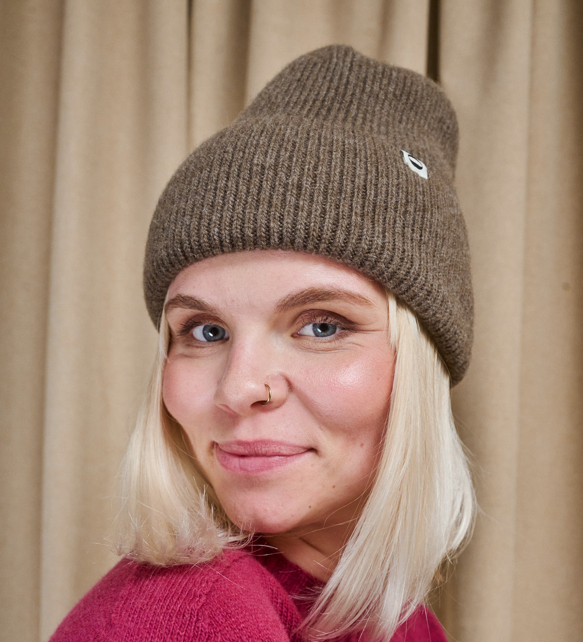 SKADI merino wool hat - brown