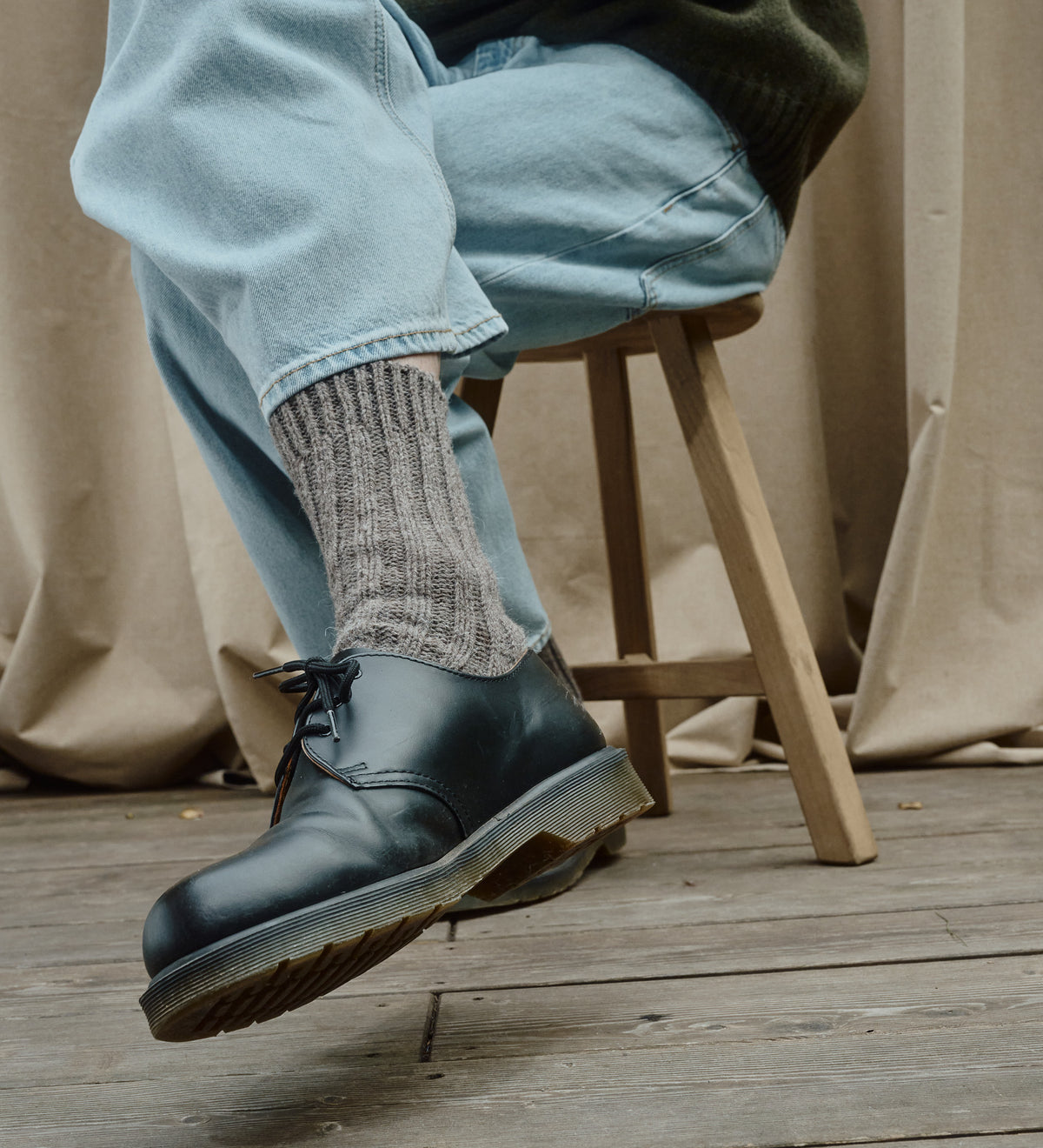 BJORN Wollsocken aus Alpaka- und Schafwolle – braun