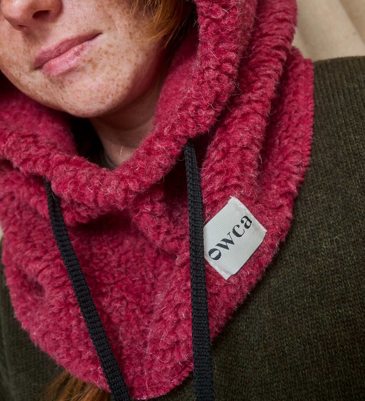 LYKKE Sherpa Fleece Balaclava - burgundy