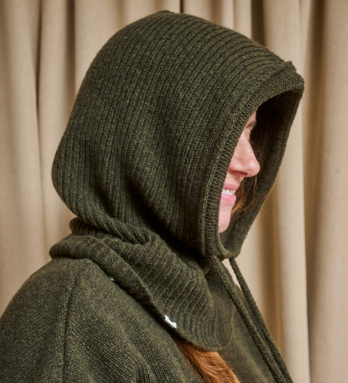 LIDIA merino neck warmer- forest floor
