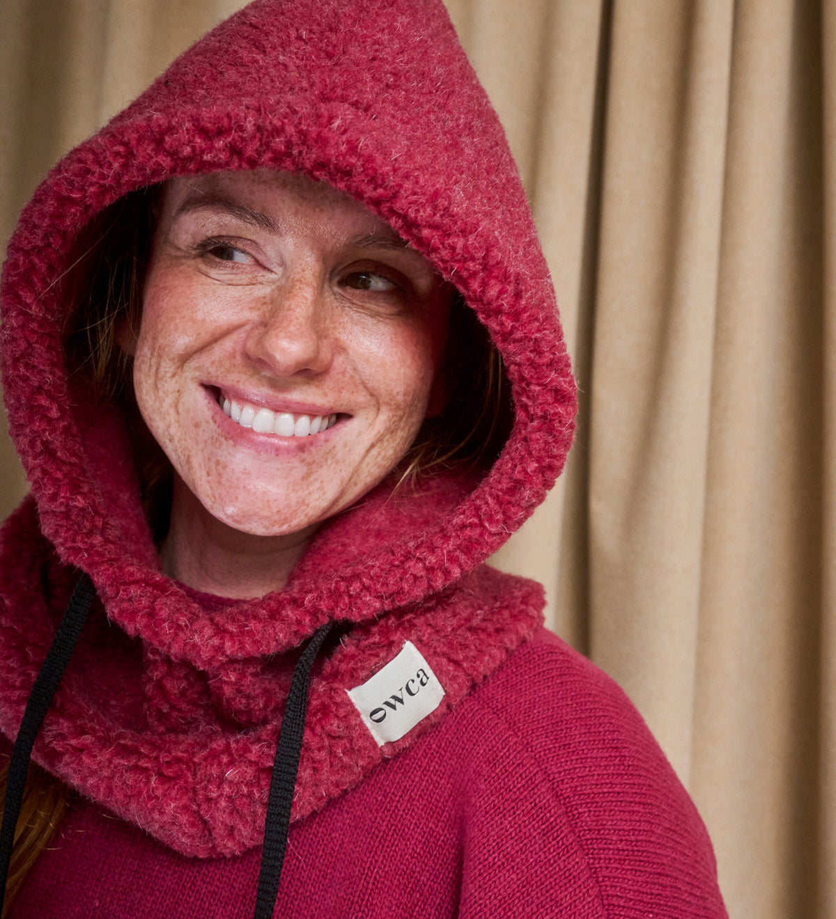 LYKKE Sherpa Fleece Balaclava - burgundy