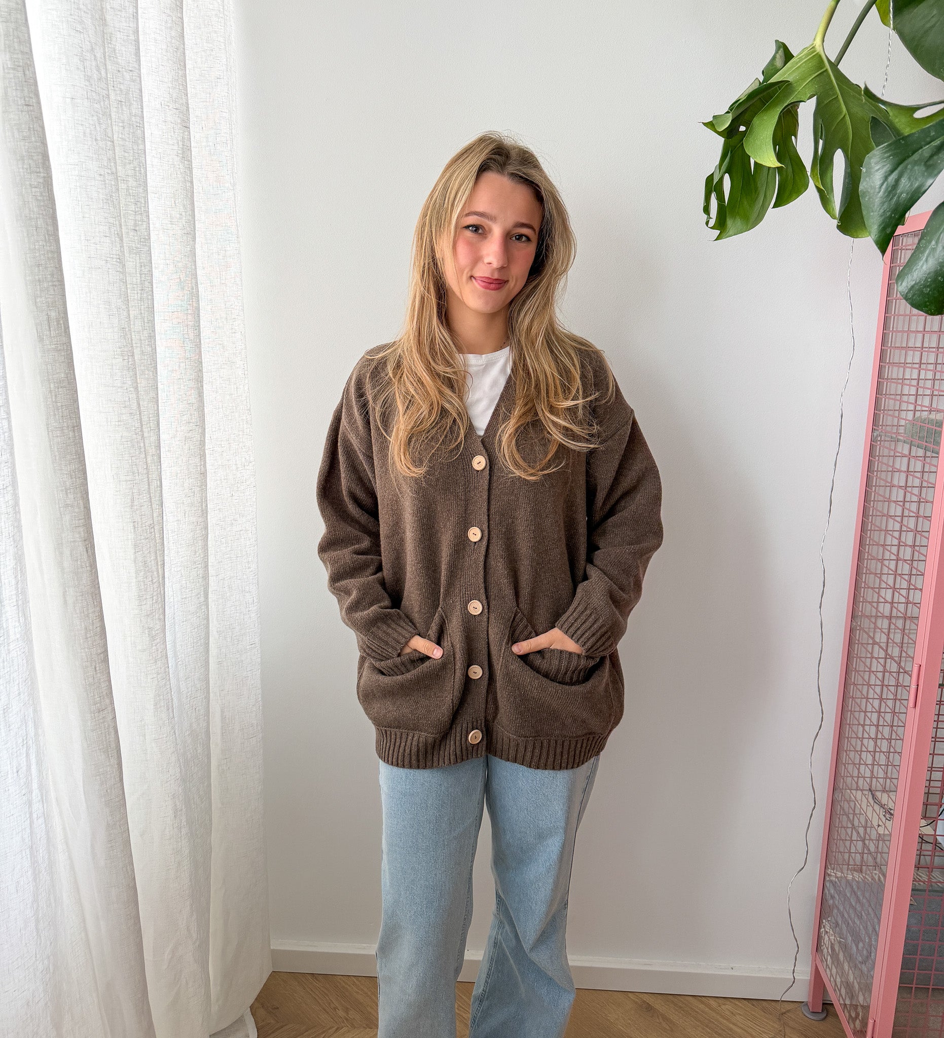 MOS Best Wool Cardigan - Malt Brown