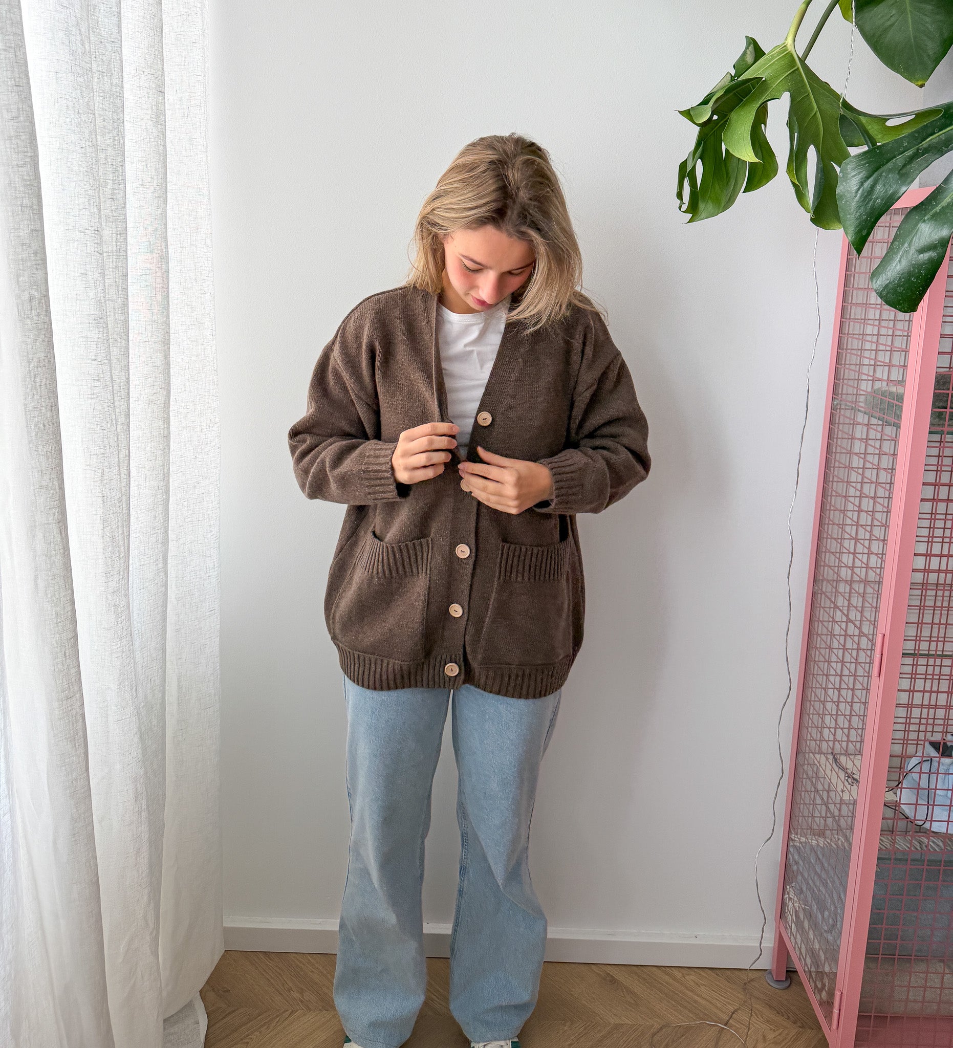 MOS Best Wool Cardigan - Malt Brown