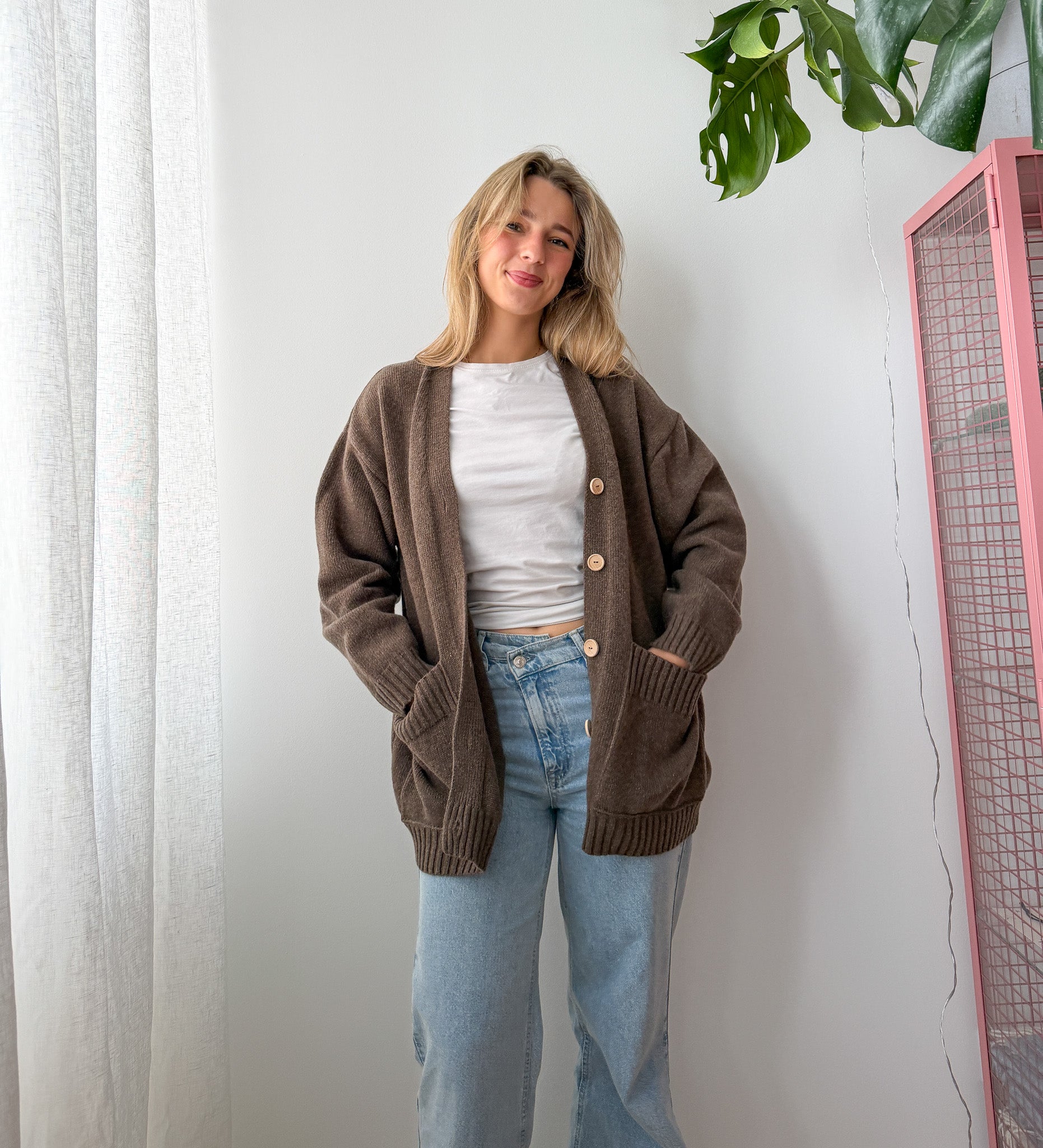 MOS Best Wool Cardigan - Malt Brown