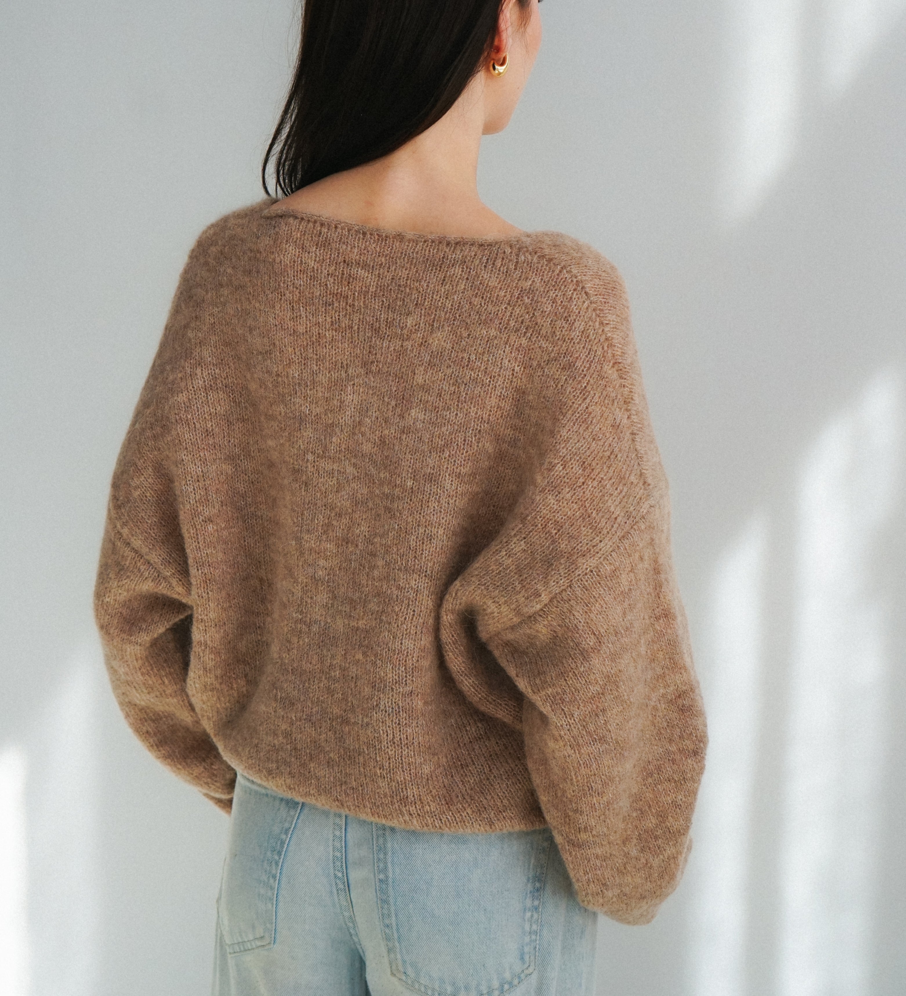GEMMA Leichter Pullover mit Wolle und Mohair – Beige