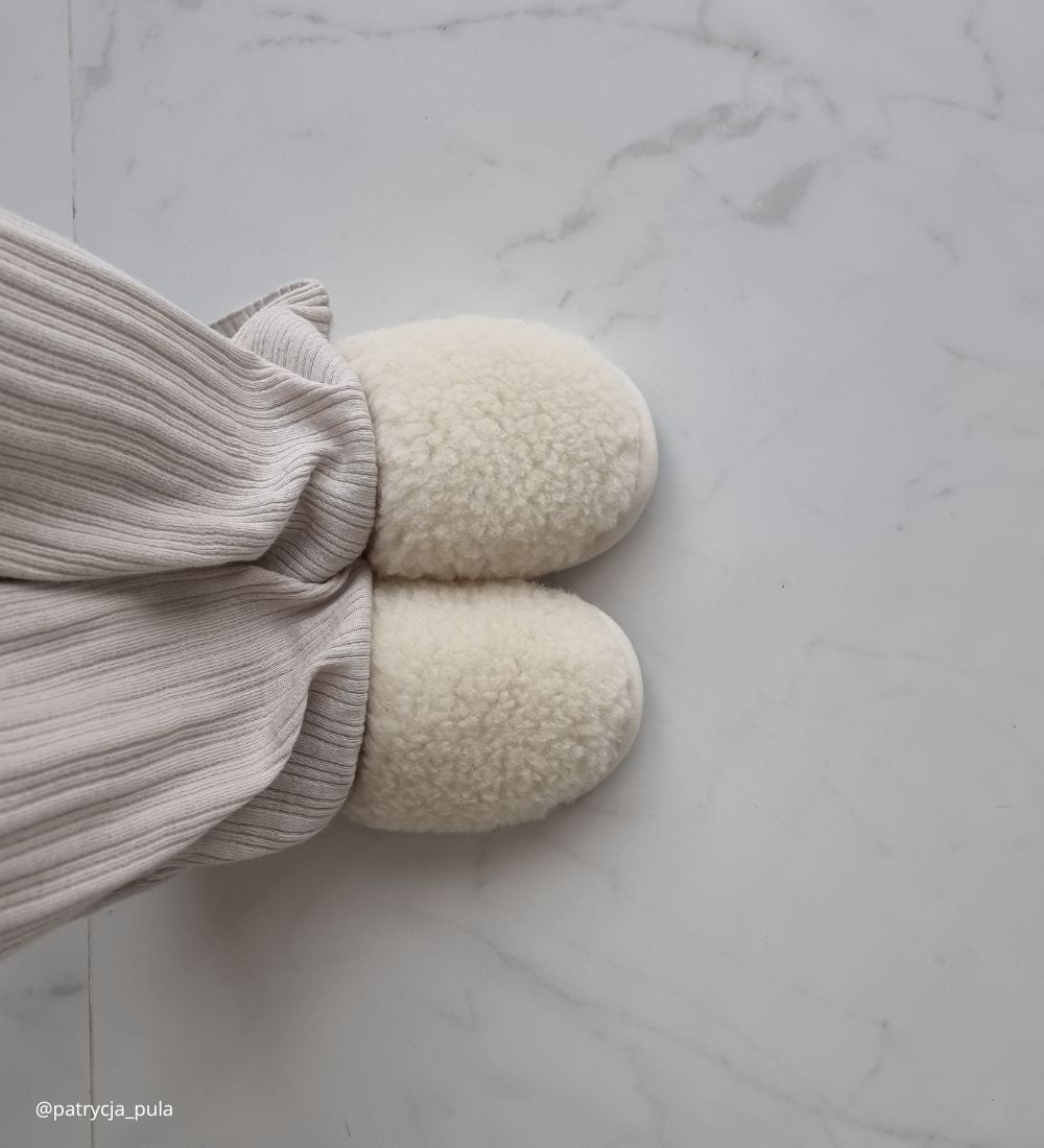 GRETA Wool mule slippers - ecru