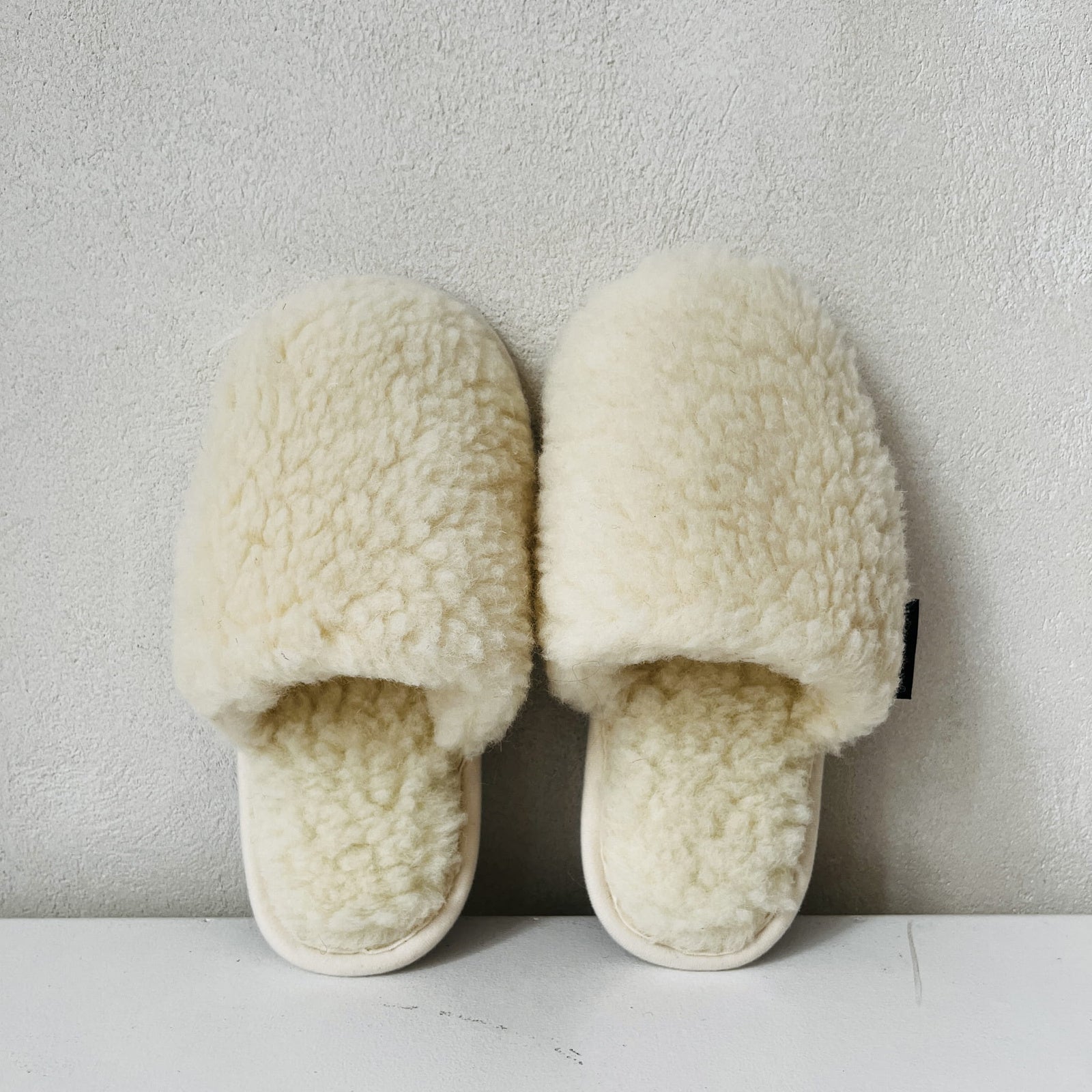 GRETA Wool mule slippers - ecru