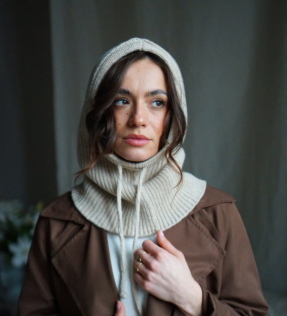 LIDIA merino neck warmer - beige
