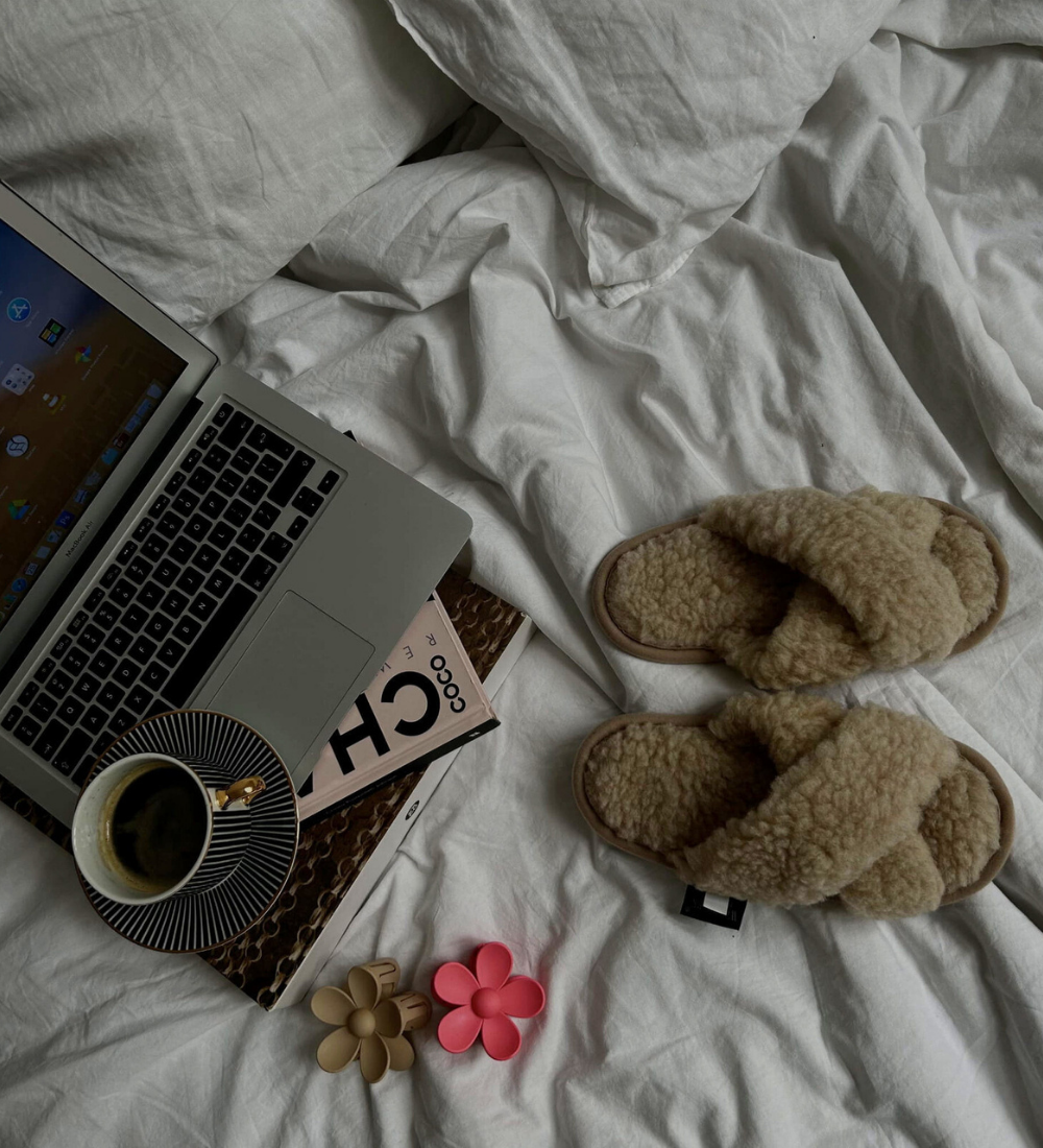 STELLA SOFT Wool slippers merino damskie - beige