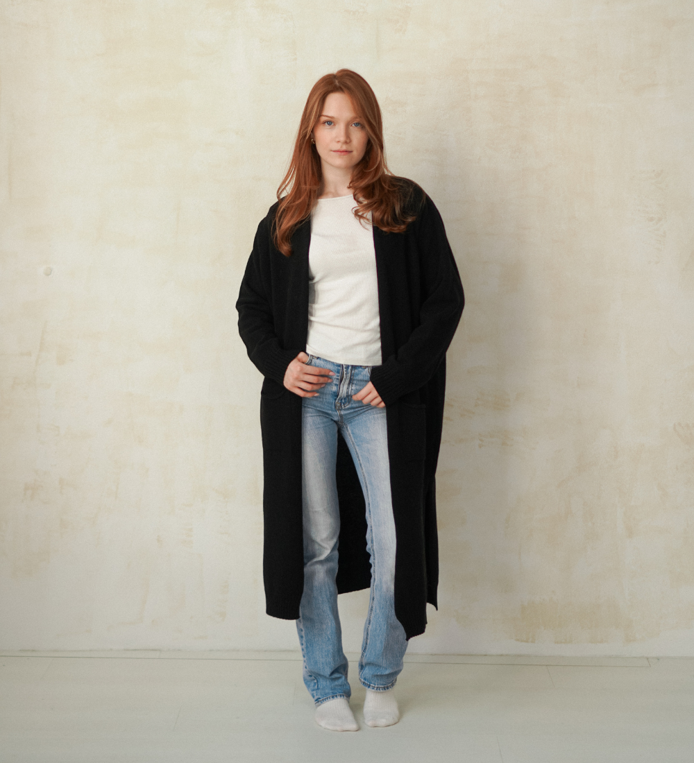 BERA Wollcardigan - Schwarz
