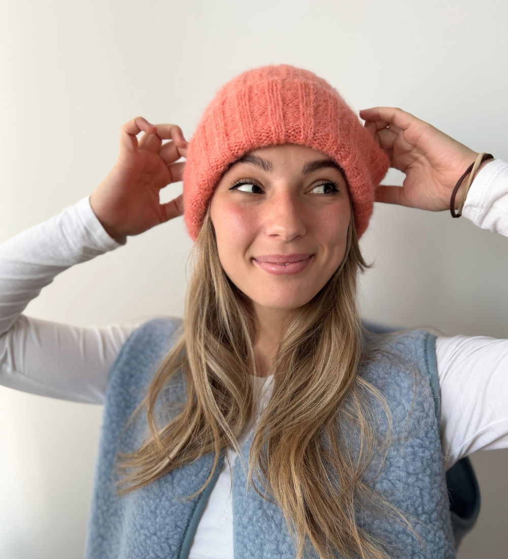 SNUGG Czapka with alpaca wool - beige