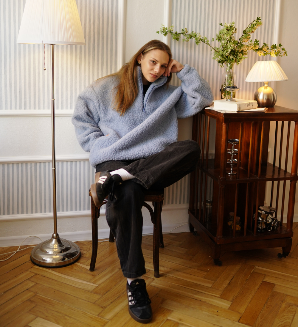 MYRRA Polar sherpa z wełny merino - lodowy