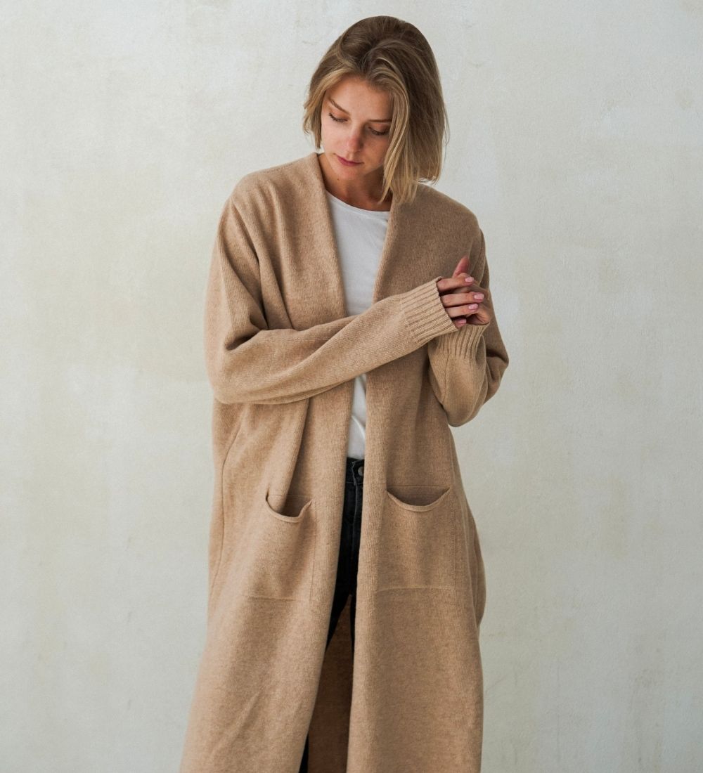 BERA Woll-Cardigan - Beige