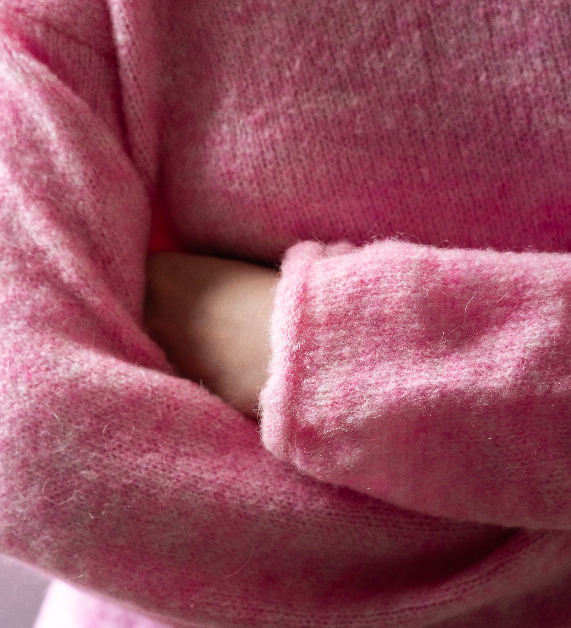 GEMMA 2.0 Lekki sweter z wełną i moherem - różowy