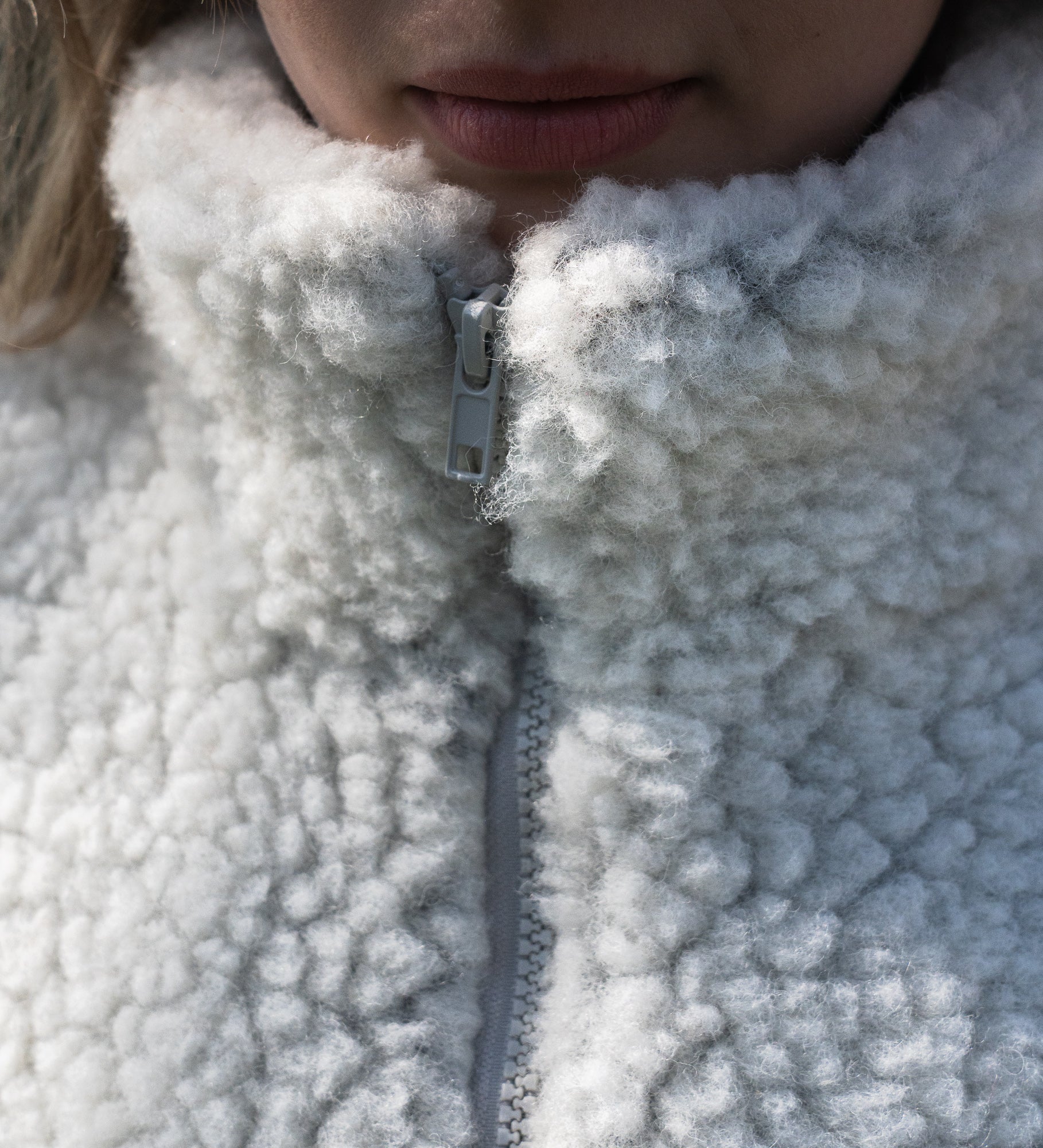 MYRRA Polar sherpa z wełny merino - miś polarny