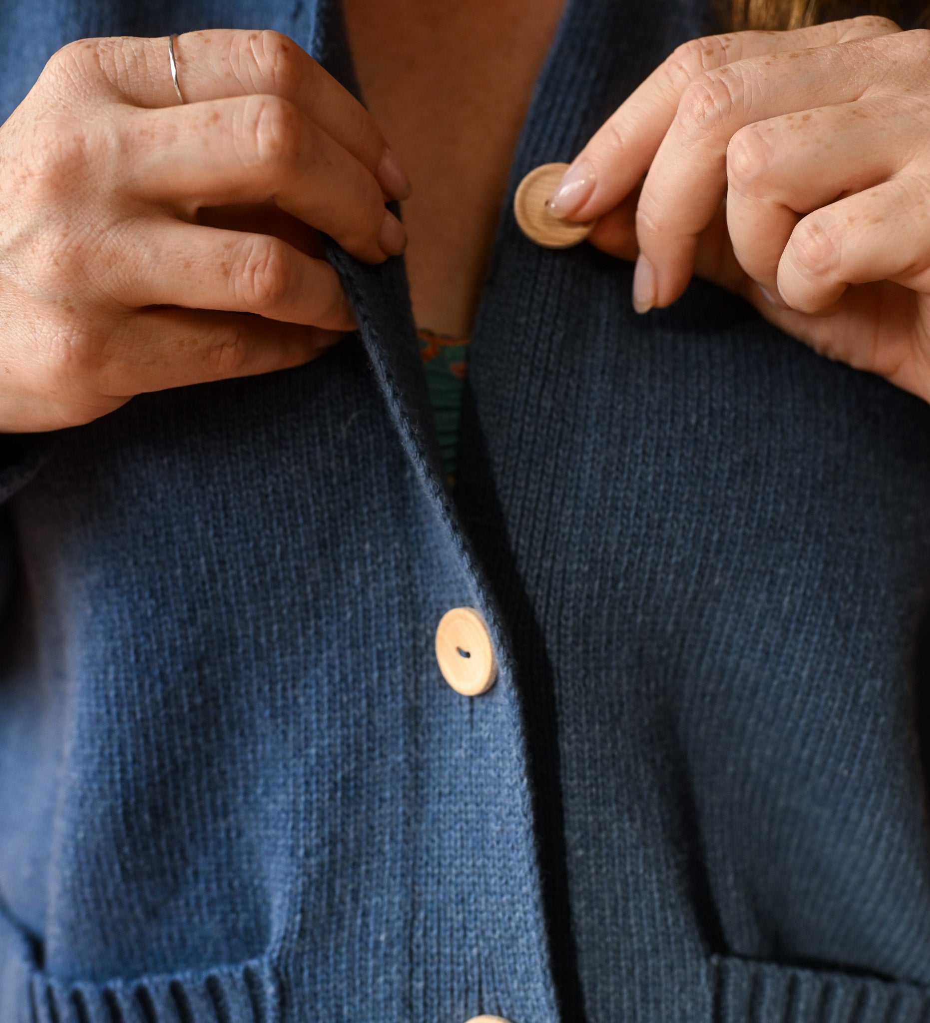 MOS Bester Wollcardigan - Waschblau