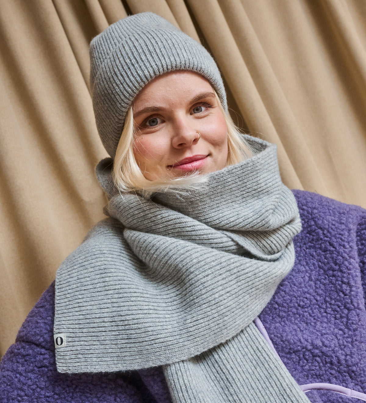 SKADI merino wool hat - grey
