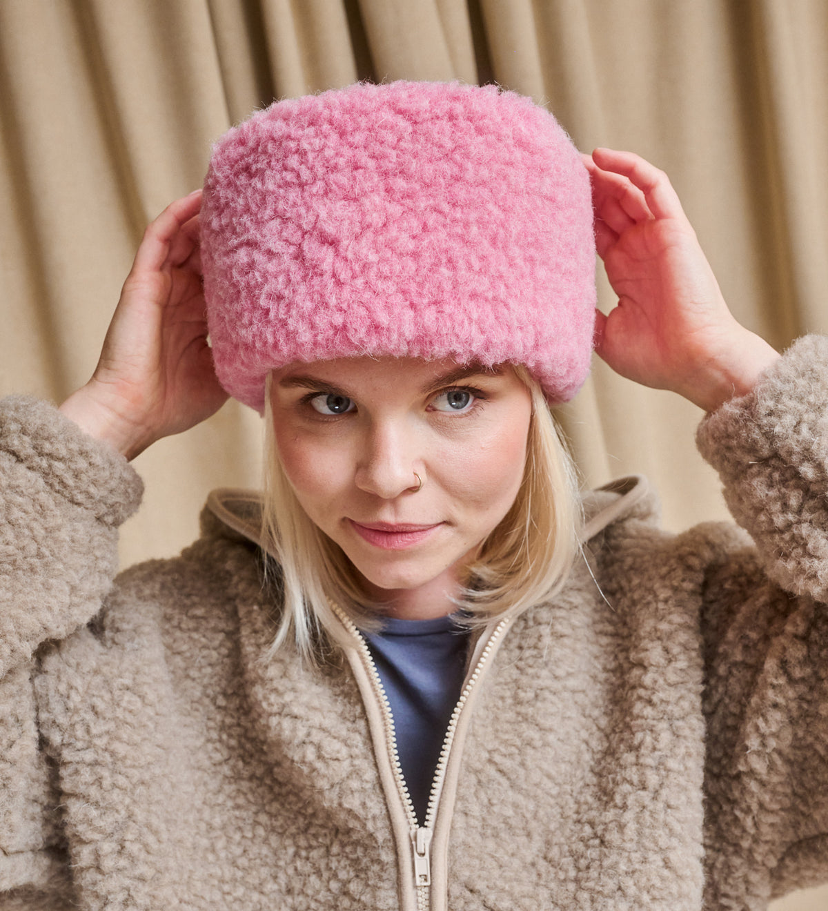 DAGGRY merino wool headband - rose