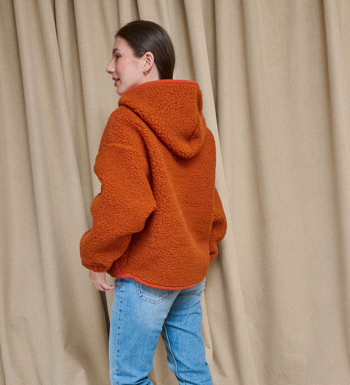 MIŚ wool hooded jacket - ecru