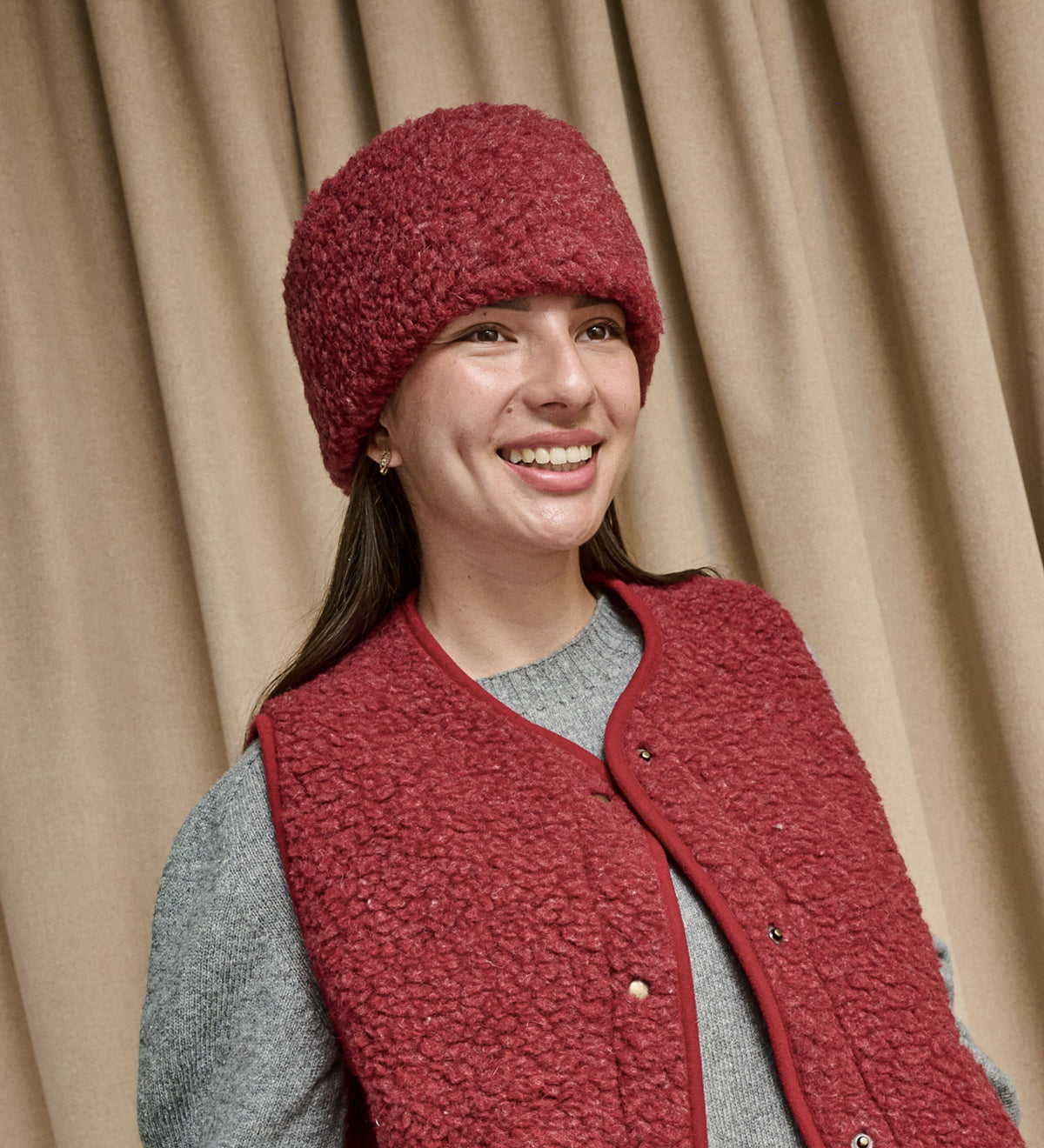 DAGGRY merino wool headband - bordeaux