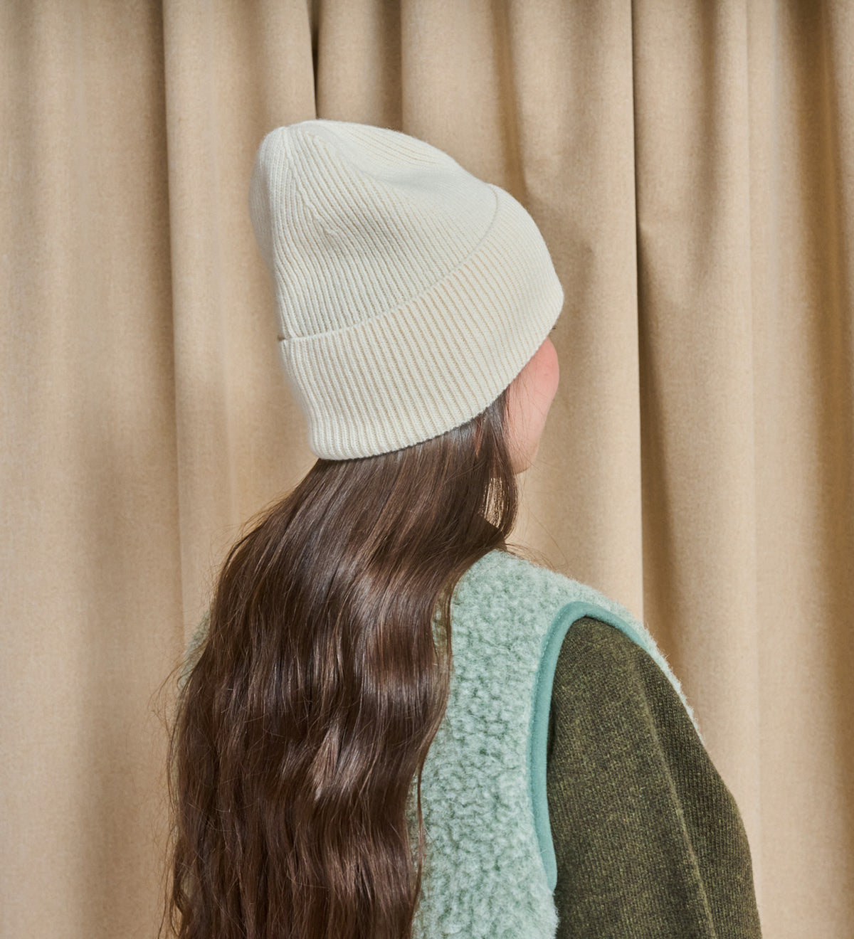 SKADI Merino wool beanie - ecru