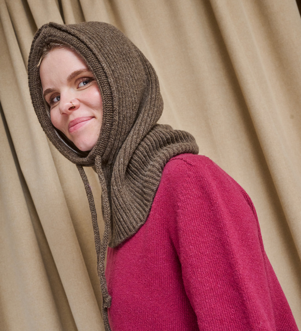 LIDIA Merino Balaclava - Malt Brown