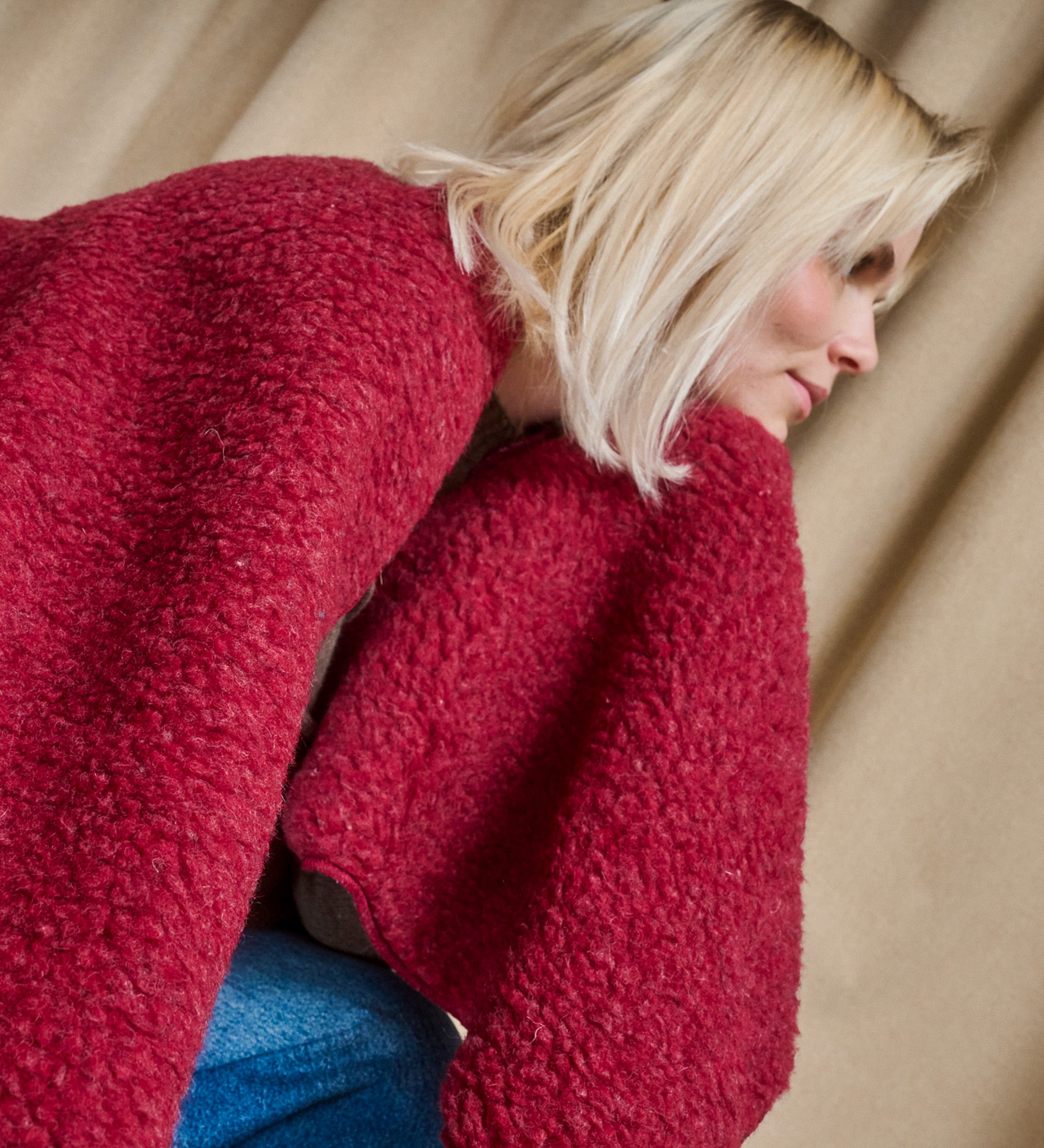 LUMI Long merino wool scarf - ecru