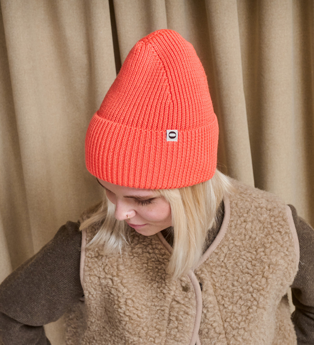 SIGRID Women's 100% merino wool beanie - orange