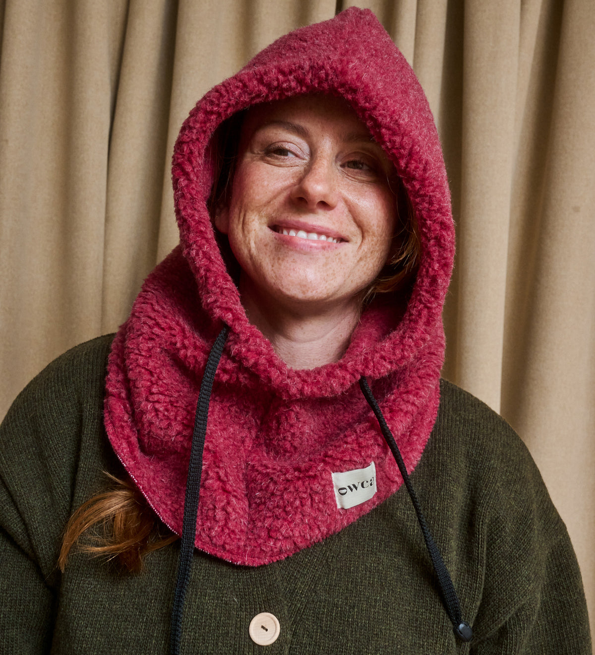 LYKKE Sherpa Fleece Balaclava - burgundy