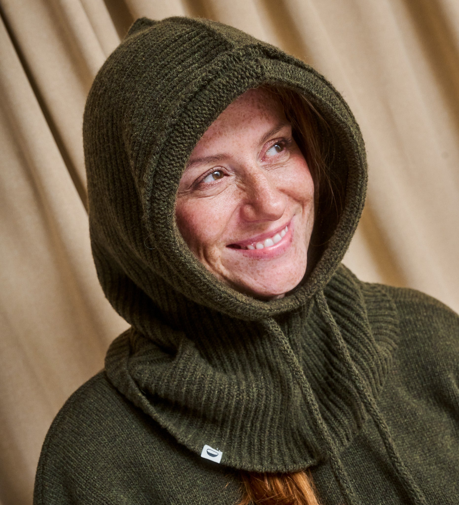 LIDIA merino neck warmer- forest floor