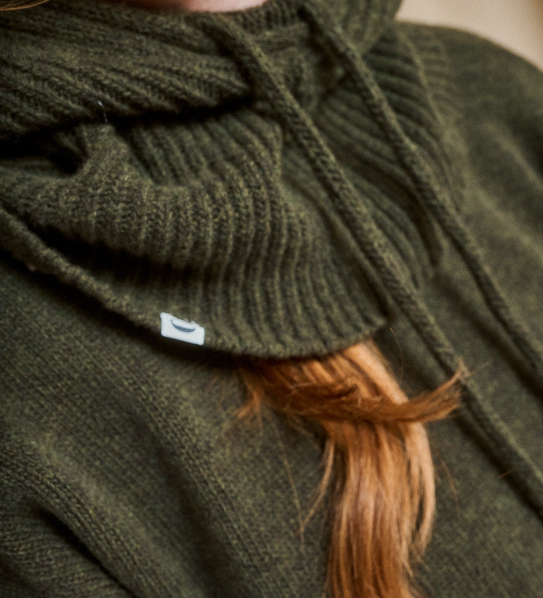 LIDIA merino neck warmer- forest floor