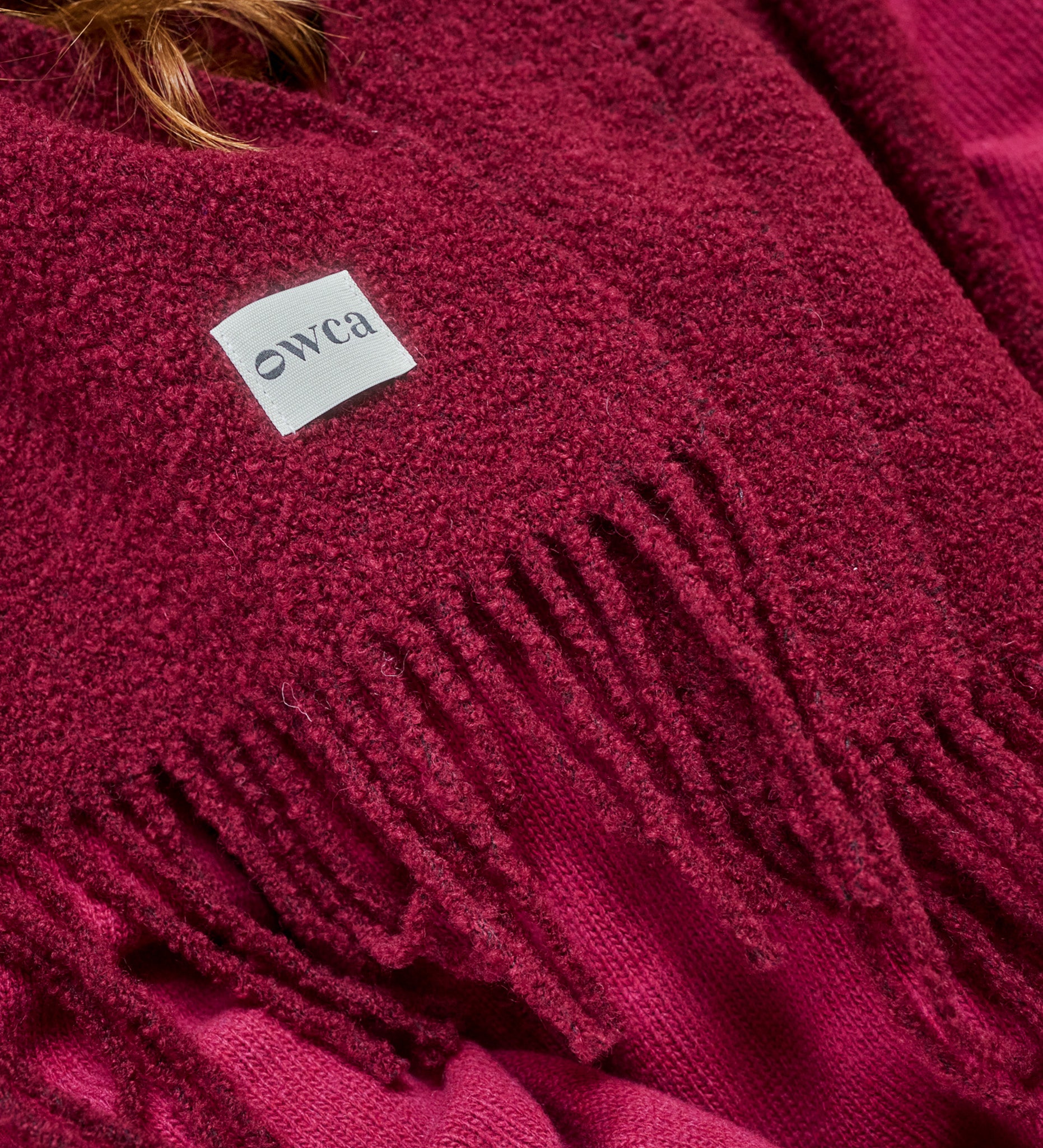 LEAH Merino boucle scarf - chocolate