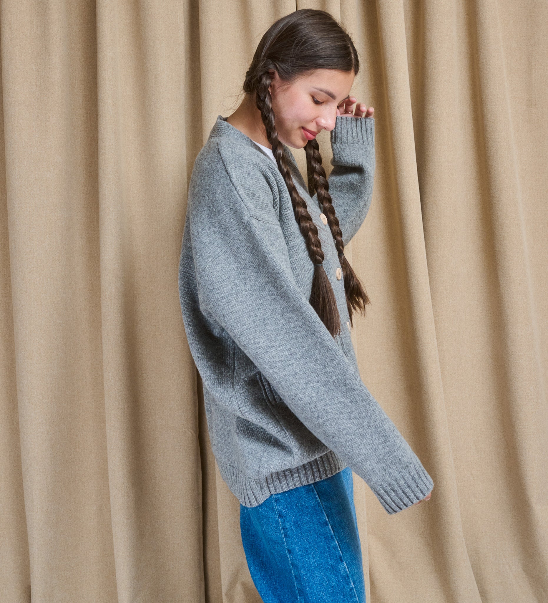MOS Best Wool Cardigan - Misty Morning