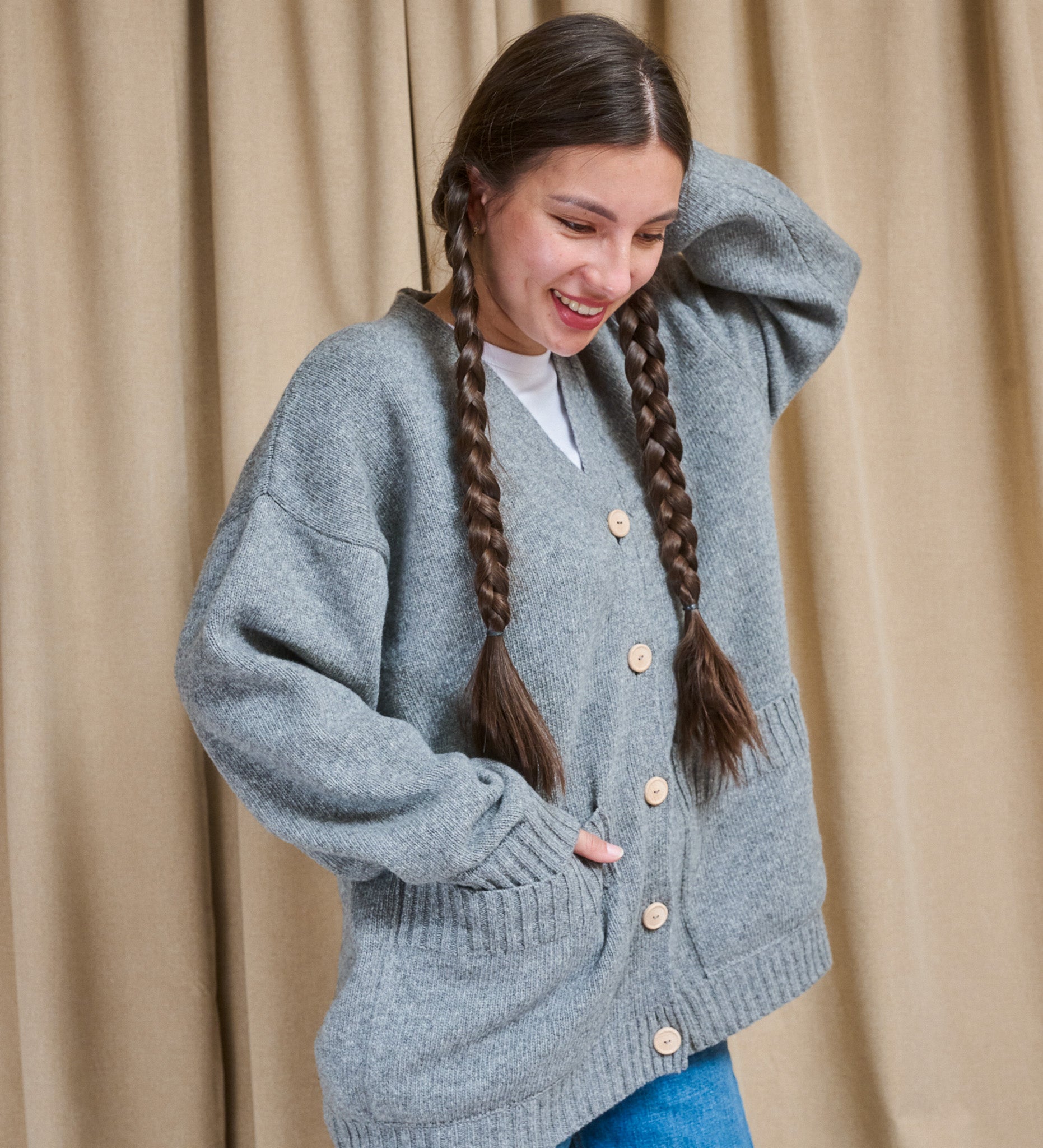 MOS Best Wool Cardigan - Misty Morning