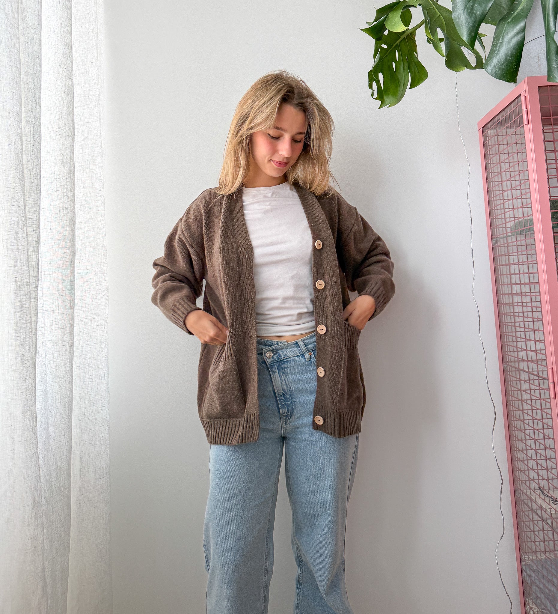 MOS Bester Wollcardigan- Malzbraun