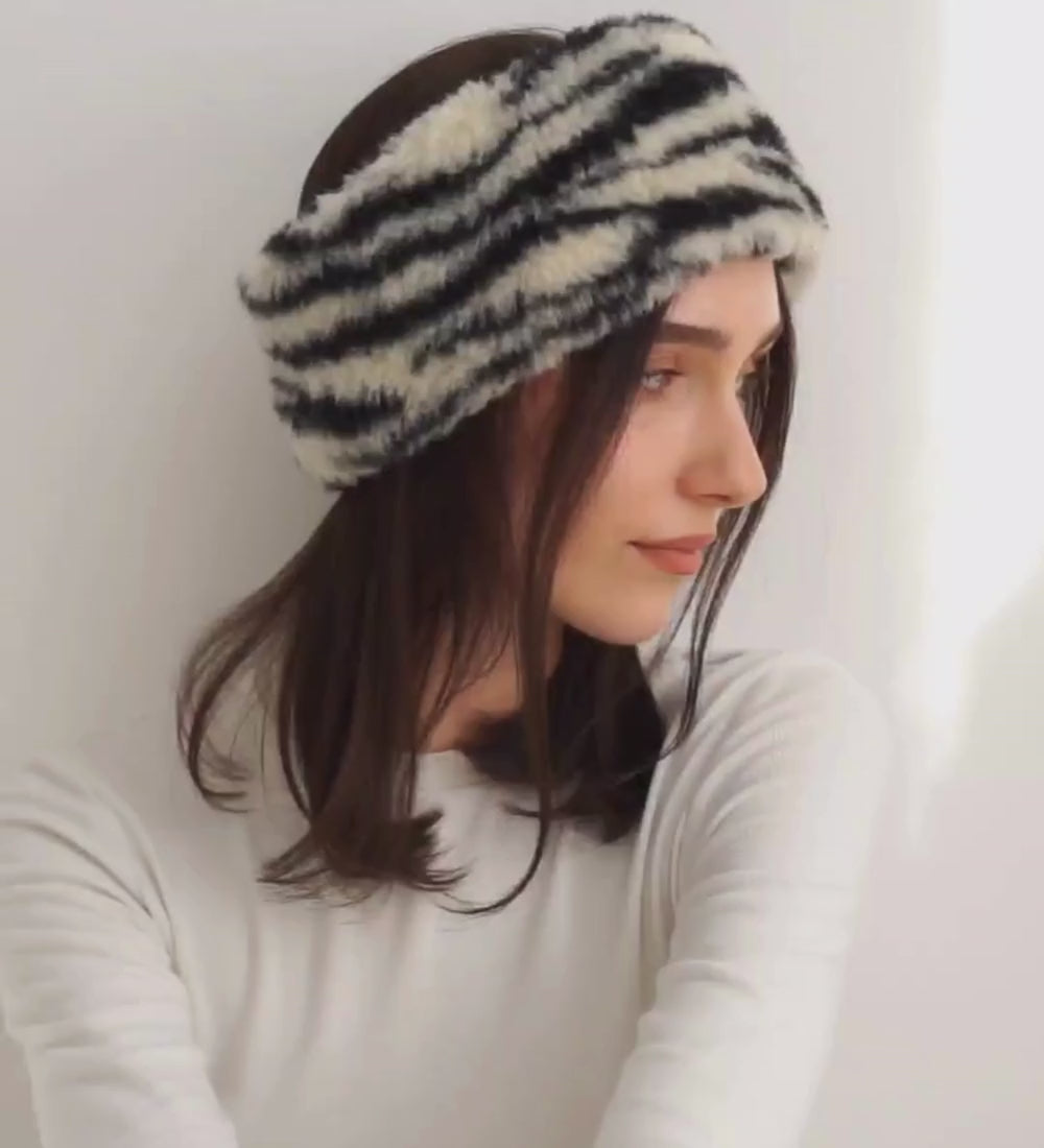 Zebra opaska z wełny merynosa